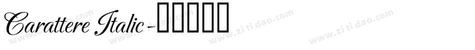 Carattere Italic字体转换